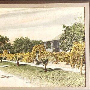 1920s Hand Colored Tinted Photograph Georgia House Unsigned Framed DWWW14